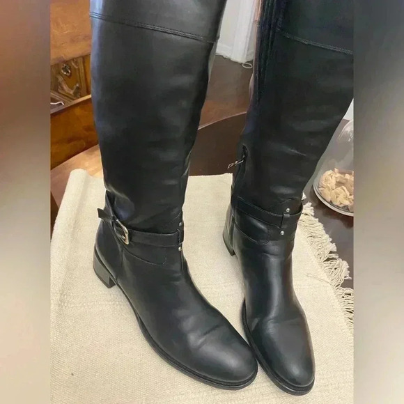 Prada tall riding boots authentic size 10 1/2 leather - Picture 1 of 16